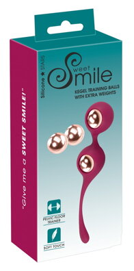 Smile-Kegel training balls with extra weights