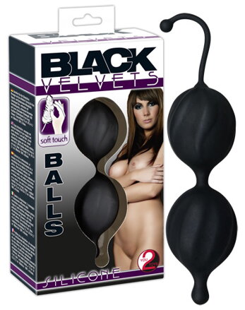 Black Velvet Silicone Balls 